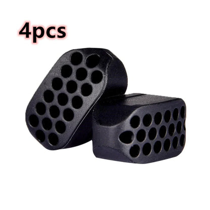 Compact black silicone jaw trainer for muscle shaping, food-grade material, portable at 5cm size for daily facial exercises