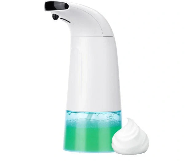 White automatic hand sanitizer dispenser with infrared sensor and 250mL capacity