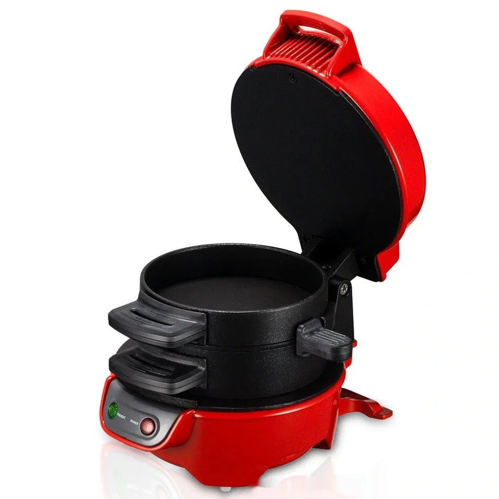 European standard red sandwich toaster with plastic stainless steel body and compact design