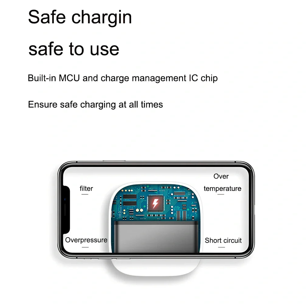 Red 10000 mAh mini power bank with digital display showing battery percentage, measuring 90x64x24mm