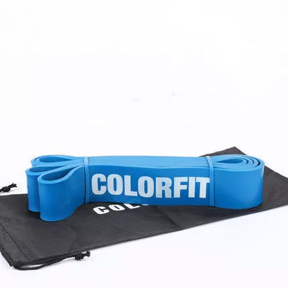 Elastic resistance band for full-body workouts, available in multiple resistance levels