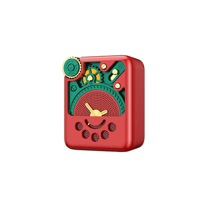 Retro Elvis Mini Bluetooth Speaker in Red with USB cable and hand rope