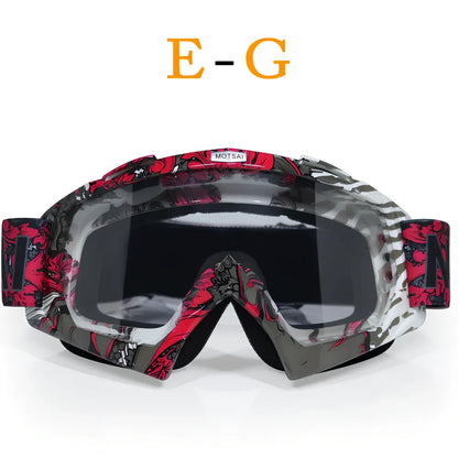 Interchangeable lens riding goggles with ABS frame and multiple colour options for off-road cycling