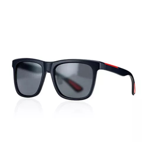 Men's photochromic square sunglasses with UV400 protection and resin lenses