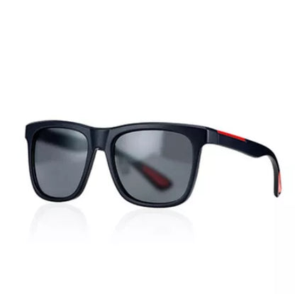 Men's photochromic square sunglasses with UV400 protection and resin lenses