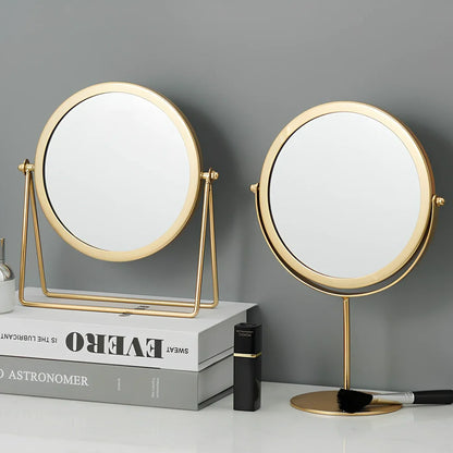 Waterproof dressing mirror with anti-rust iron frame in black, gold, or pink colour options