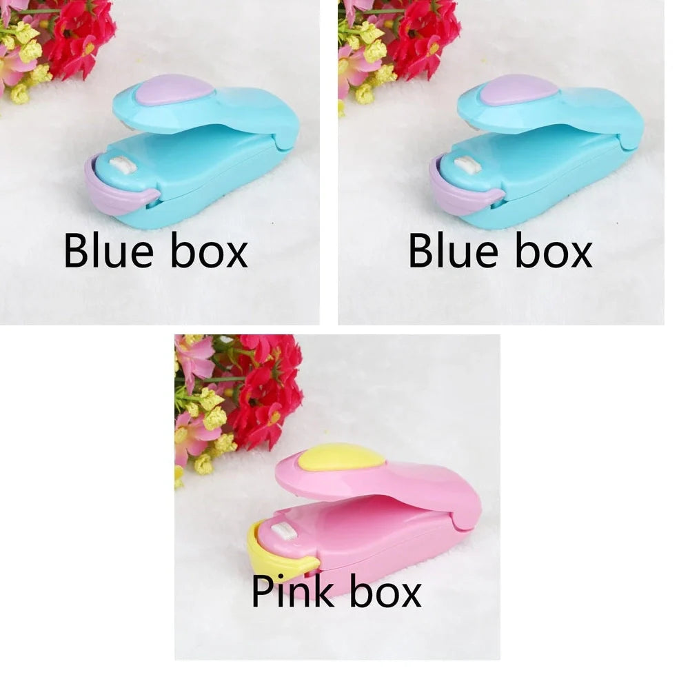 Mini hand pressure heat sealing machine measuring 10cm with magnetic base for plastic bag food preservation