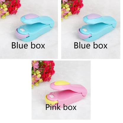 Mini hand pressure heat sealing machine measuring 10cm with magnetic base for plastic bag food preservation