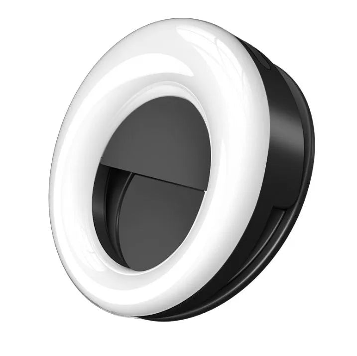 WQ-20 rechargeable LED self-timer fill light, 80mm round, stepless dimming, green or pink