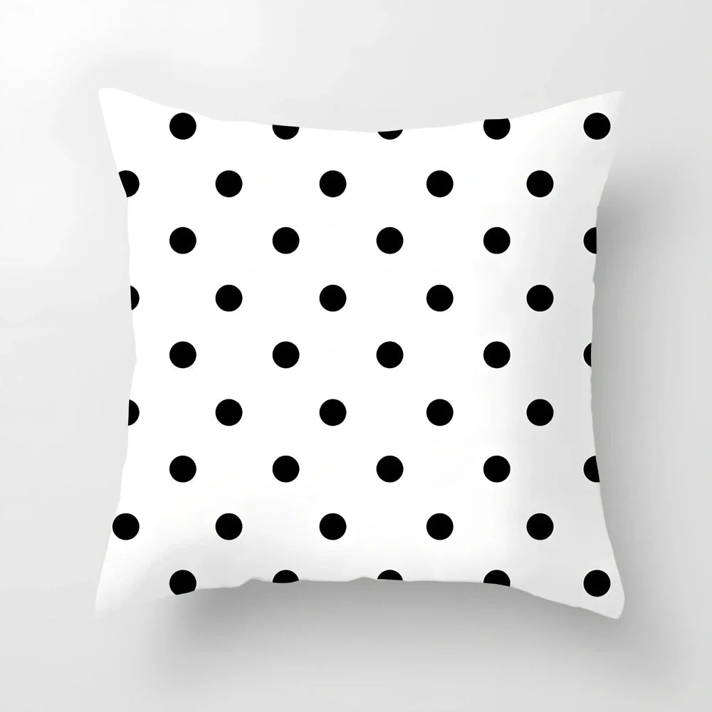 45x45cm geometric pattern sofa cushion cover in peach skin fabric