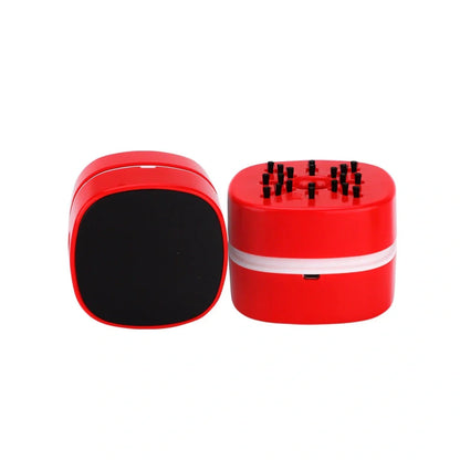 Desktop vacuum cleaner with two-in-one brush nozzle for keyboard and surface cleaning