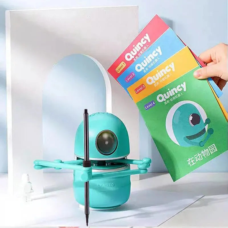 Painting robot for children, ABS plastic, 153 x 105 mm, English version with suction cup base