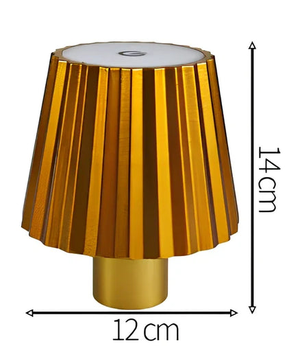 Wireless wine bottle lamp with USB charging cable in black aluminium finish showing LED illumination