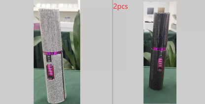 2-In-1 Electric USB Hair Straightening Brush with ceramic coating for healthy styling