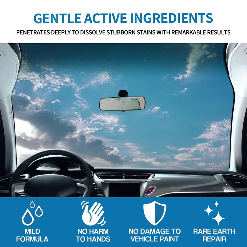 Car foam cleaning agent spray for interior seat stain removal and paint polishing maintenance with 100ml capacity in concentrated water-based formula
