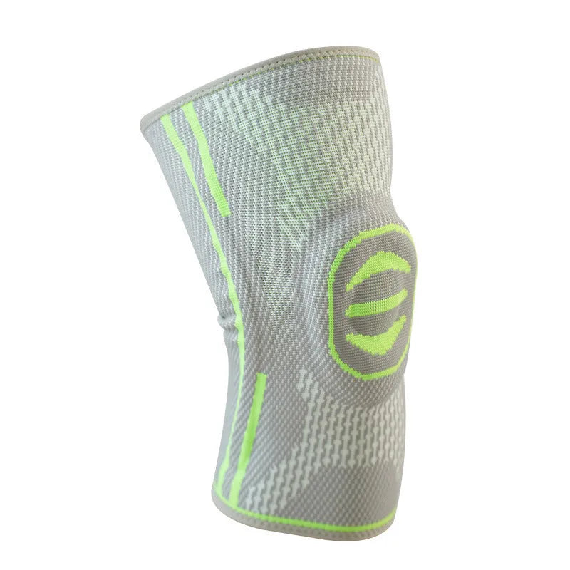 A pair of blue cotton knee pads for mountaineering and sports protection.
