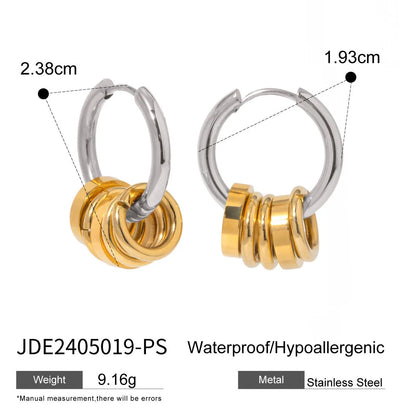 Stainless steel electroplated earrings with hypoallergenic construction for sensitive skin wearers