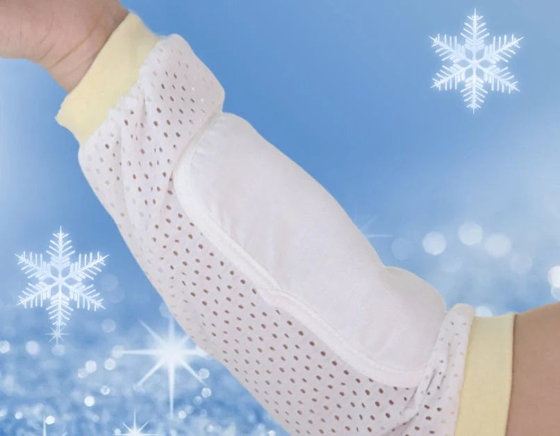 Ergonomic baby nursing arm pillow with breathable ice silk fabric