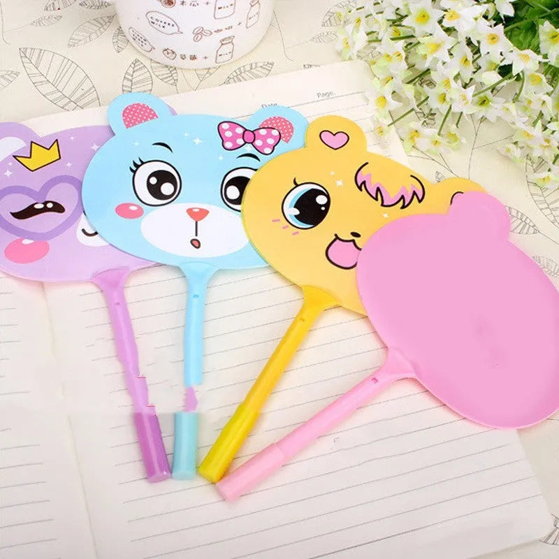 Promotional ballpoint pen with plastic shell in six design options including kitten, unicorn and fruit patterns