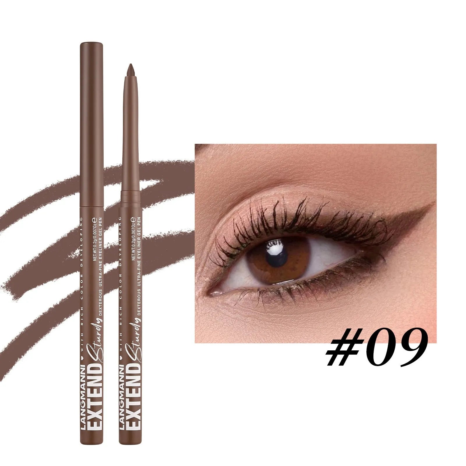 12 colourful gel glitter eyeliner pencils with matte and glitter finishes in waterproof formula