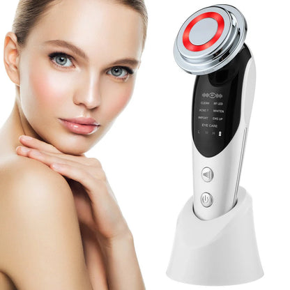 7-in-1 Facial Massager with EMS Micro-Current, Color Light Therapy, and Vibration Massage for Skin Rejuvenation, Acne Treatment, and Pore Cleansing
