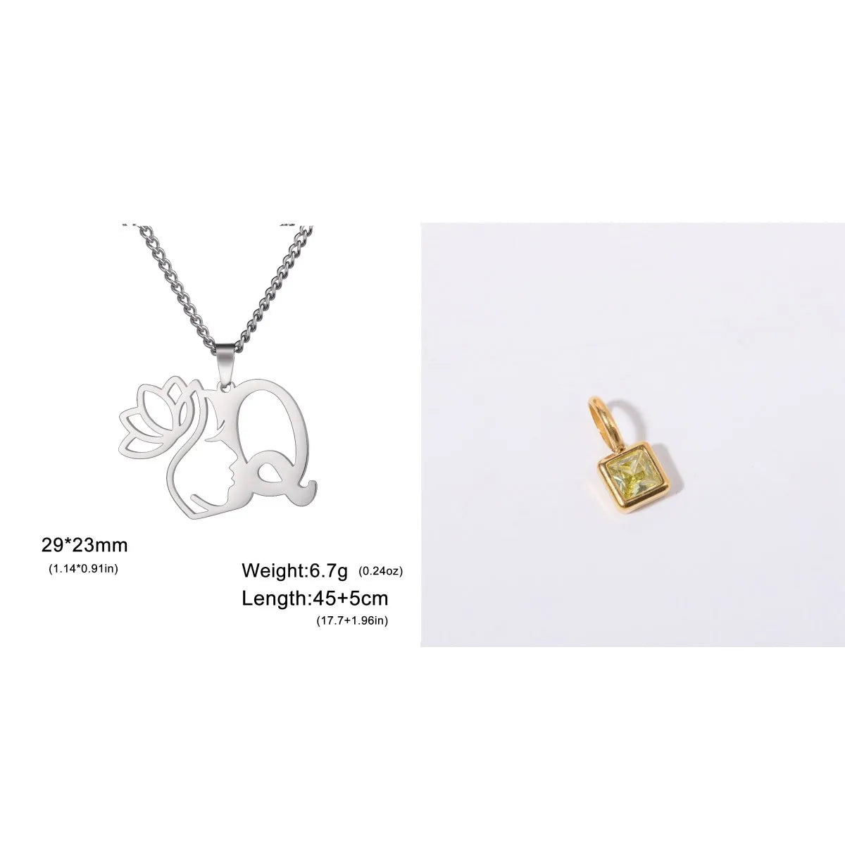 Stainless steel fashion necklace with geometric cross chain design and electroplated finish in gold or silver colour