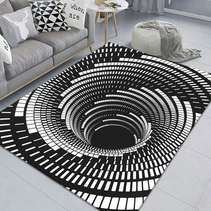 3D Geometric Stereoscopic Illusion Floor Mat for Pets in vibrant colors