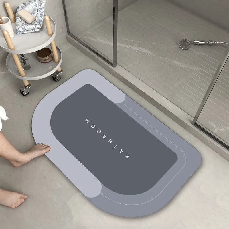 Blended machine-woven floor mat in an oval shape, showing the Lake Baikal Blue colour option.