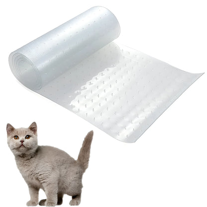 Transparent PVC carpet scratch protective pad for door carpet, cuttable floor mat in 31x160cm size