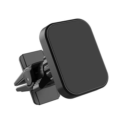 Black car air vent magnetic phone holder for smartphones with round and square vent designs