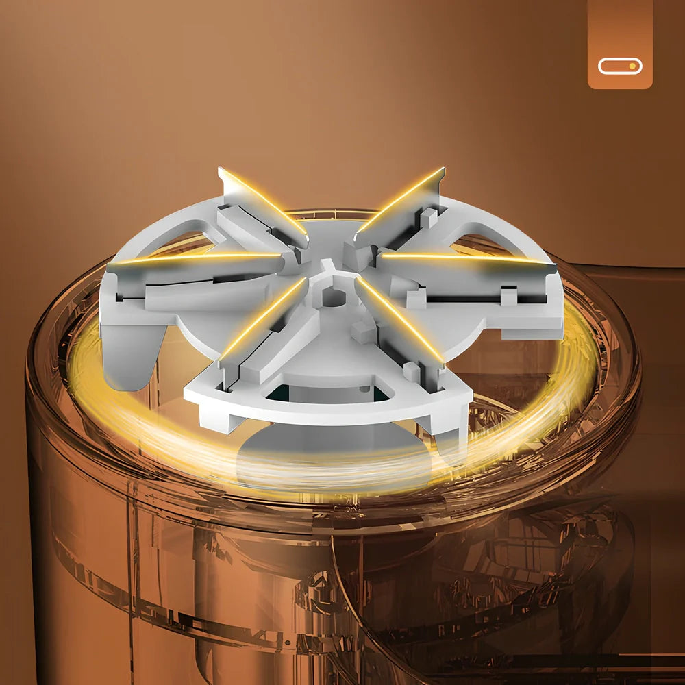 Rechargeable green lint trimmer removing fabric balls from wool jumper, digital display showing speed, 15 cm size with spare blades