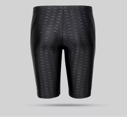 Men's Shark Skin Five Points swimming trunks with four-way stretch fabric in black and blue