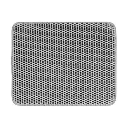 Waterproof cat litter mat with honeycomb design for easy cleanup