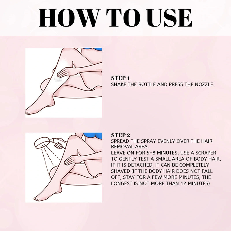 Hhomeenjoy All-Over Body Hair Remover Spray with Honey Extract