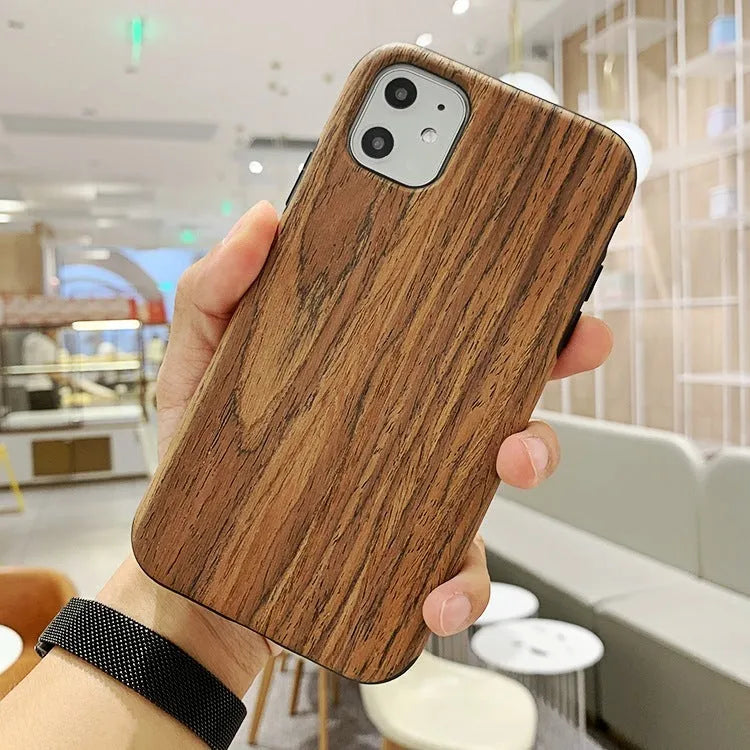 Wooden iPhone back cover case in rosewood, teak, or walnut for iPhone models