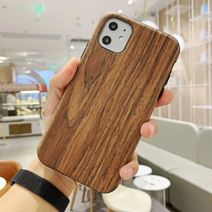 Wooden iPhone back cover case in rosewood, teak, or walnut for iPhone models