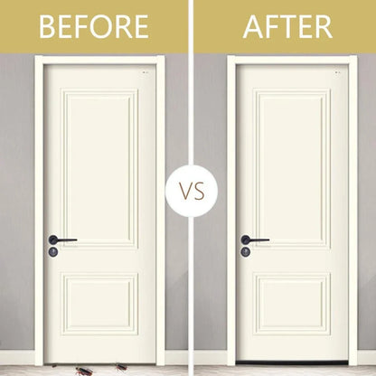 White flexible door bottom sealing strip measuring 21x15x6.5cm for noise reduction