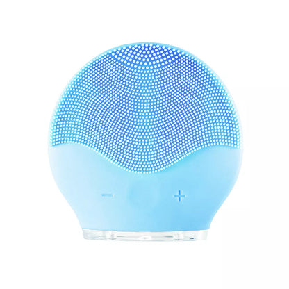 Electric waterproof silicone facial cleansing brush with USB charging in various colors