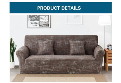 Stretchable polyester-spandex sofa cover with non-slip design in various colors