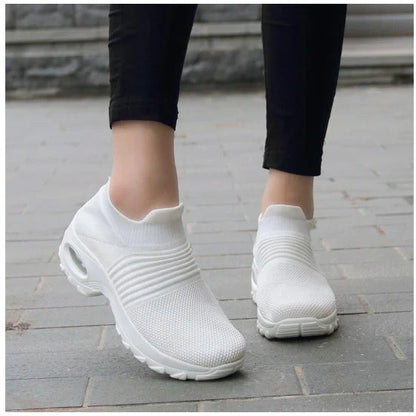 Stylish and comfortable dancing shoes with mesh upper, wedge heel, and waterproof platform