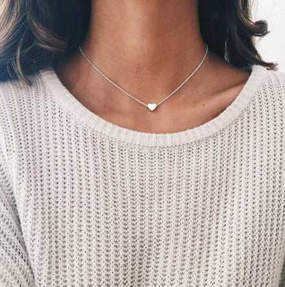Heart & Soul Choker Necklace in gold and silver with adjustable length