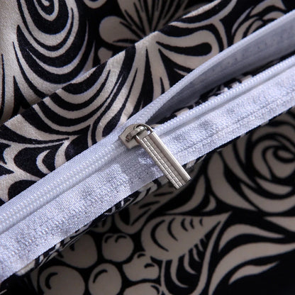 Skull pattern quilt cover set with reactive dye technology on 100% polyester fabric