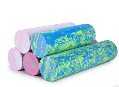 Aomardon camouflage foam shaft Yoga roller in blue-green and pink-blue for muscle relaxation