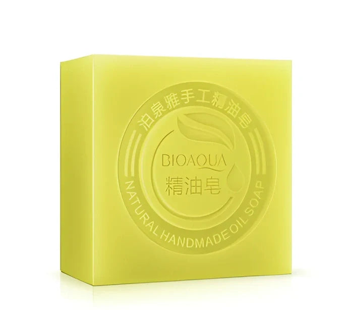 BIOAQUA 100g bamboo charcoal essential oil soap bar with natural ingredients for deep cleansing