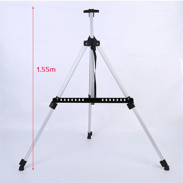 Adjustable aluminum alloy painting stand with carrying bag, perfect for artists and students