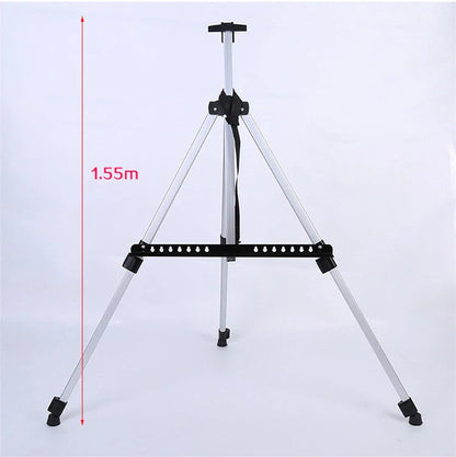 Adjustable aluminum alloy painting stand with carrying bag, perfect for artists and students