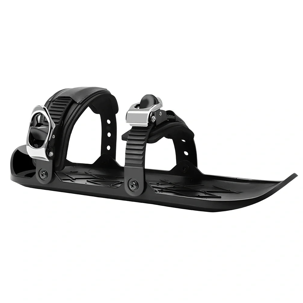 Black ultra-thin ski shoes with lace-up closure and 10cm upper height for snow sports