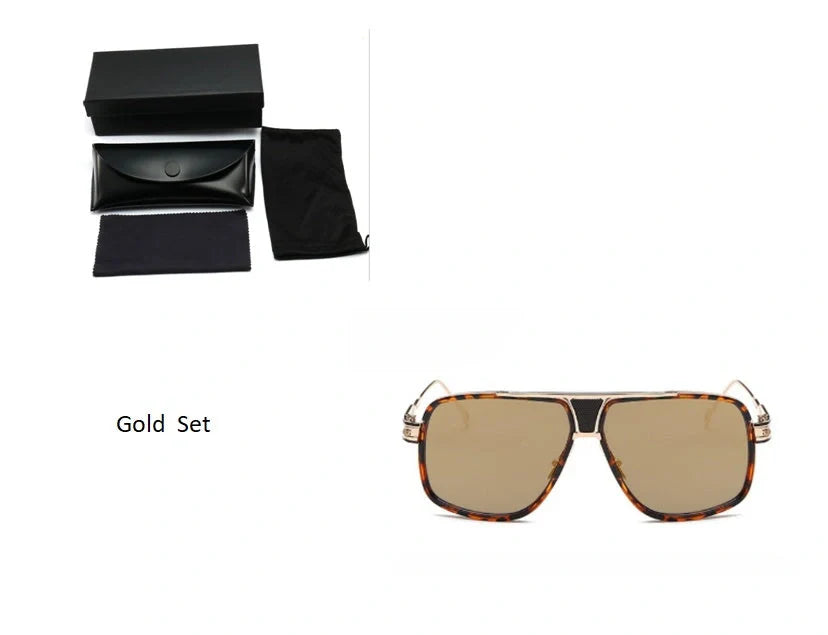 Men's Grandmaster Square Sunglasses with UV400 protection and durable frame