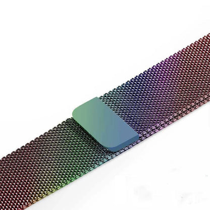 Military green NATO nylon watch strap with stainless steel buckle fitted on a silver watch case
