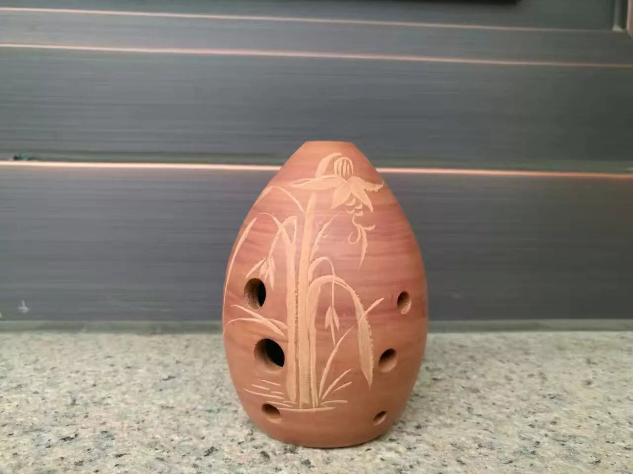 Seven Star Ancient Xun Musical Instrument with eight holes and pear shape in various colors